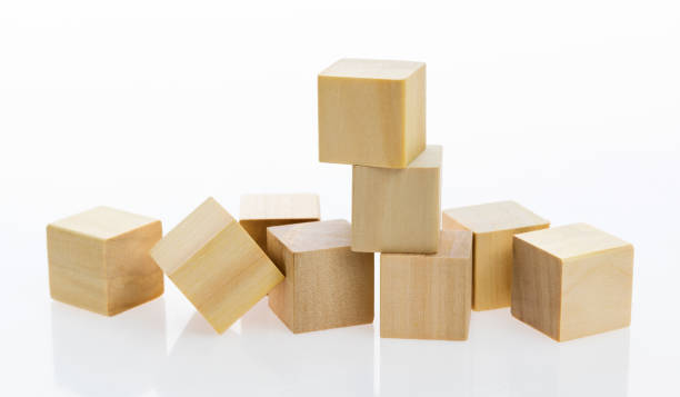 istock Wooden blocks on white background 1132264134