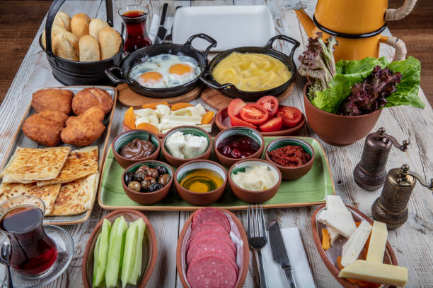 istock Turkish breakfast delicious, rich breakfast. 1132266503