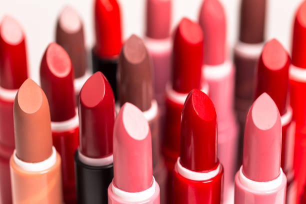 istock Set of lipstick tubes on white background 1132269404