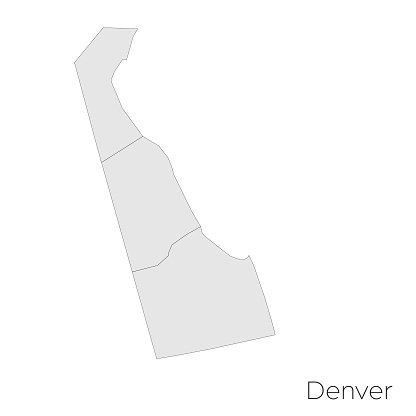 County Denver Layout Denver State Counties Map Stock Illustration - Download Image Now ...