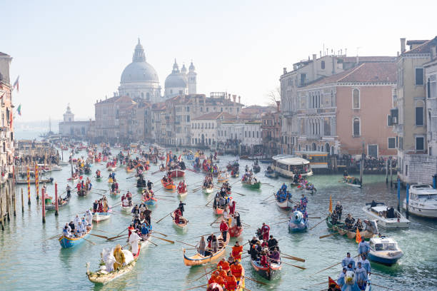 carnaval em veneza - lagoa veneziana - fotografias e filmes do acervo