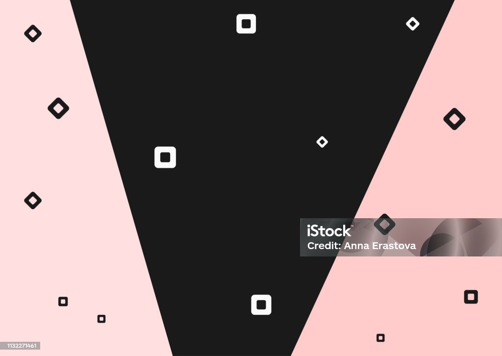 Simple Rectangular Background Horizontal Pattern With Geometric Shapes ...
