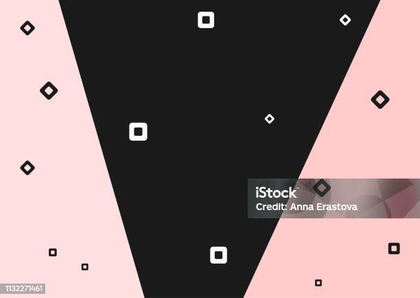 Simple Rectangular Background Horizontal Pattern With Geometric Shapes ...