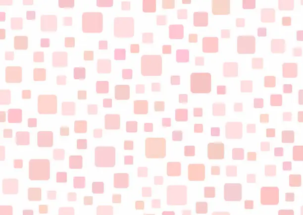 Vector illustration of Rectangular template with squares. Simple girly background.