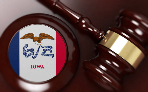 istock Gavel And Flag On Desk. Law Concept 1132273166