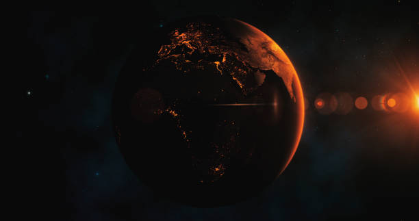istock Sunrise over Earth from space with galaxy star 1132275021