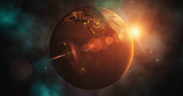 istock Sunrise over Earth from space with galaxy star 1132275055