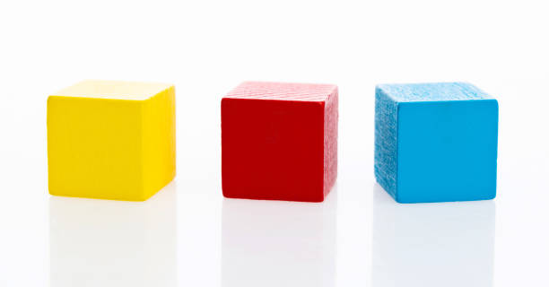 istock Wooden toy blocks in a row 1132275271