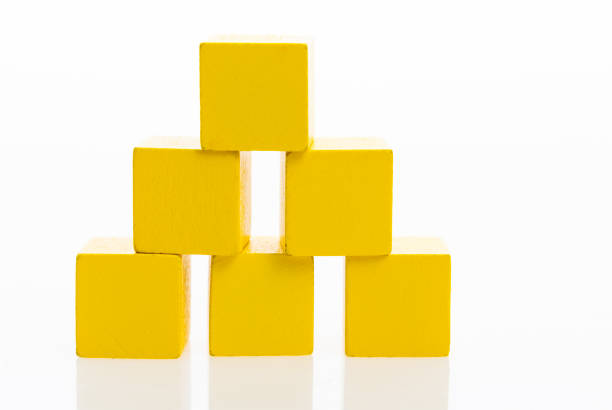 istock Pyramid of blocks on white background 1132276305