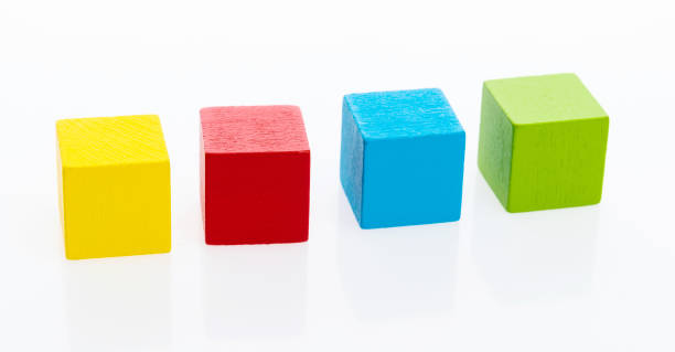 istock Wooden toy blocks in a row 1132277541