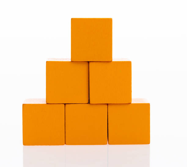 istock Pyramid of blocks on white background 1132277877