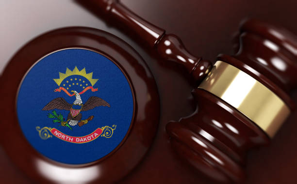 istock Gavel And Flag On Desk. Law Concept 1132281165