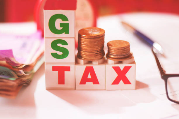 concetto fiscale e gst - value added tax foto e immagini stock