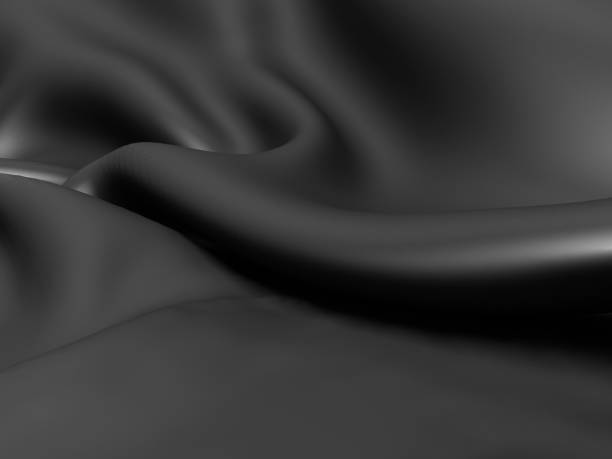 istock Black silk elegance tablecloth. Trade show exhibition 1132283018