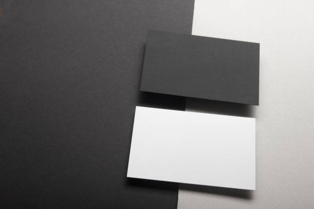 istock Business cards blank. Mockup on color background. Flat Lay. copy space for text 1132284664