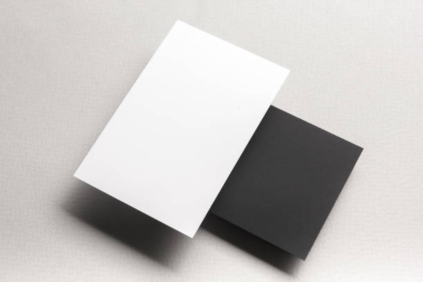 istock Business cards blank. Mockup on color background. Flat Lay. copy space for text 1132284750