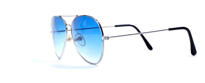 isolated blue sunglasses