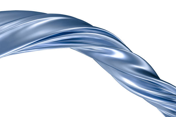istock 3d rendering, blue metalic surface and graphic design background 1132286378