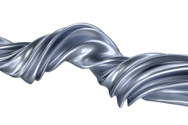 istock 3d rendering, blue metalic surface and graphic design background 1132286388