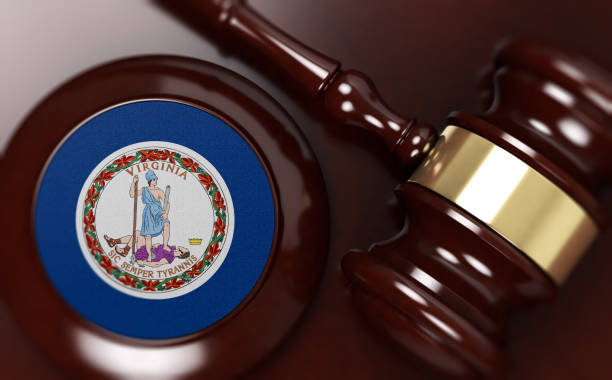 istock Gavel And Flag On Desk. Law Concept 1132286554