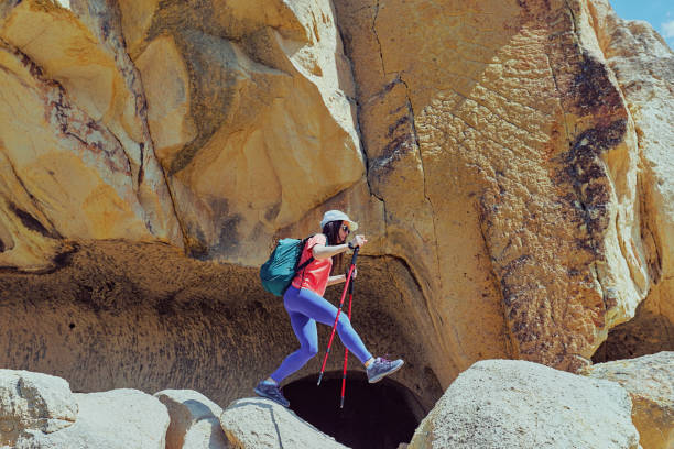 istock Summer hike in the mountains with a backpack and tent. 1132287690