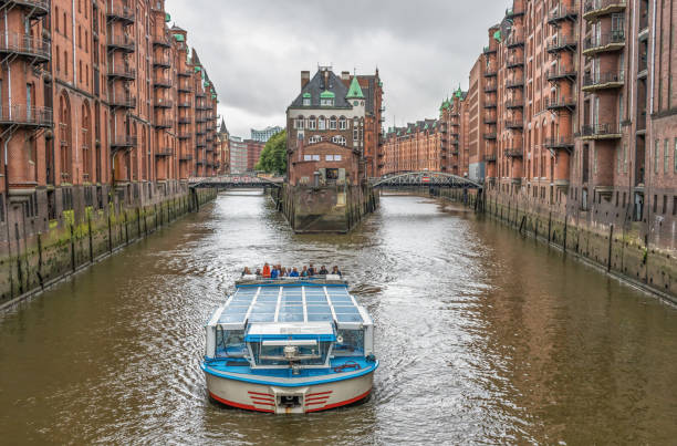 Impression of the Speicherstadt, a historic warehouse district in Hamburg, Germany