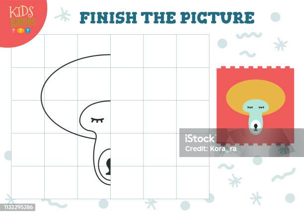 Copy Picture Vector Illustration Complete And Coloring Game For Preschool And School Kids Stock Illustration - Download Image Now