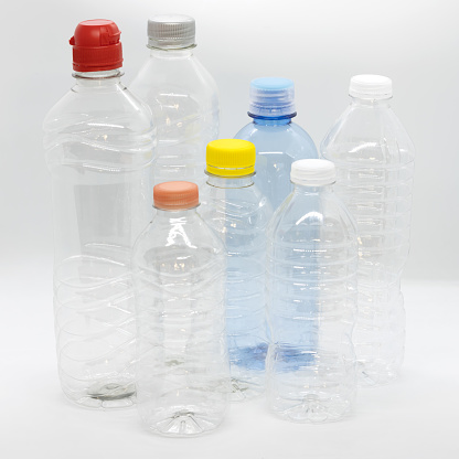 PET or Plastic Bottle, shallow depth of field.