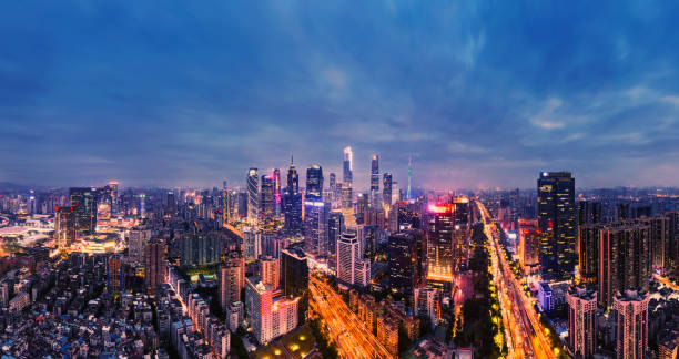istock Guangzhou skyline at night 1132300075