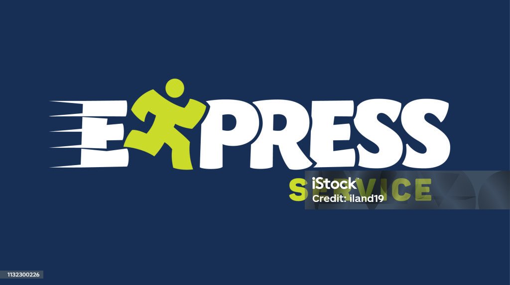 Express Service Emblem Vector Stock Illustration - Download Image Now ...