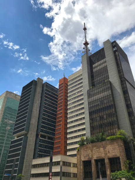 istock Buildings in a big city low angle view 1132304079