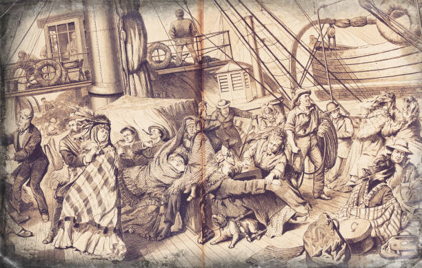 istock Living on deck of a sailing ship on the high seas 1132306890