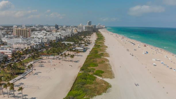 istock Miami Beach skyline, Florida. Aerial view in spring season 1132307206