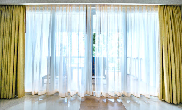 istock Curtain in the bedroom 1132308795