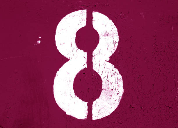 Number 8 on wall