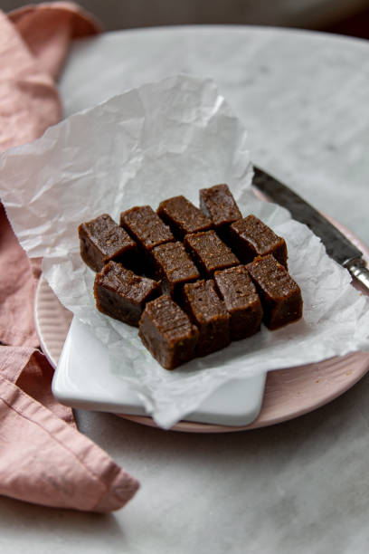 istock Portion of Caramel. Vegan toffee with figs 1132312042