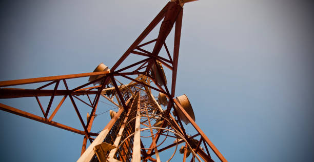 Isolated high metallic mobile tower unique photo