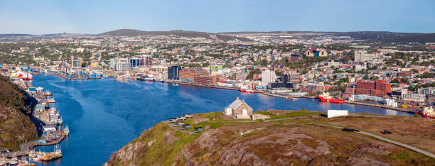 Panorama of St. John's, Newfoundland Panorama of St. John's, Newfoundland. 
St. John's, Newfoundland and Labrador, Canada. st. johns newfoundland photos stock pictures, royalty-free photos & images