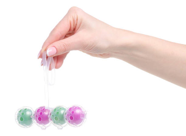 istock Toilet balls cleaner in hand 1132319968