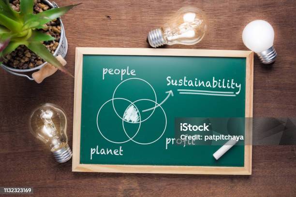 Sustainability Chart Stock Photo - Download Image Now - Sustainable Resources, Business, Making Money