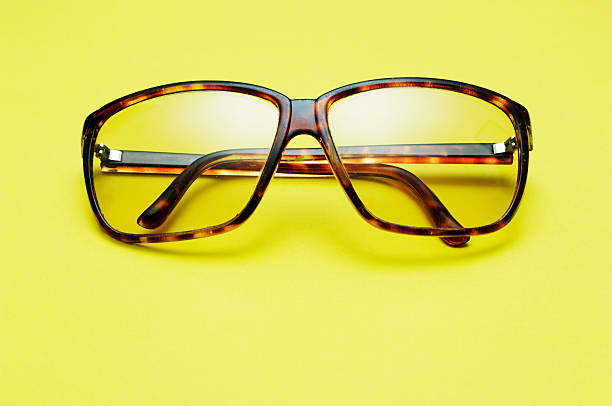 Glasses pattern on color background