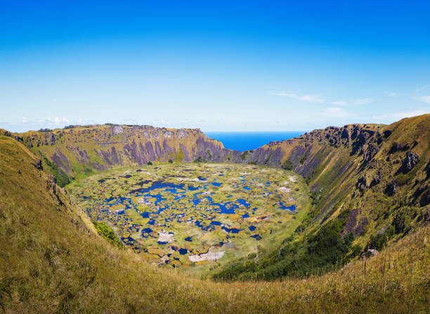 Rano Kau Volcano Crater - Easter Island, Chile