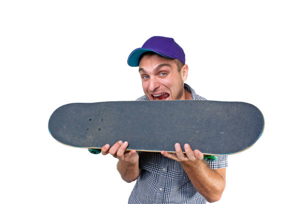 istock Young skater on white background 1132325960