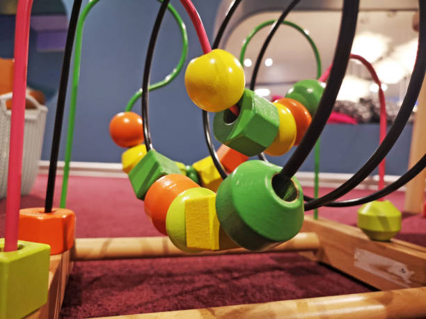 istock Children's educational toys labyrinth on bed room 1132326794