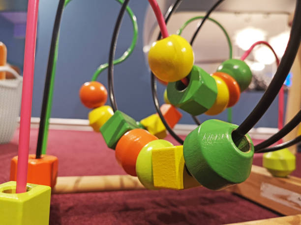 istock Children's educational toys labyrinth on bed room 1132327326