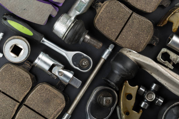 istock Various Car parts on dark background 1132328657