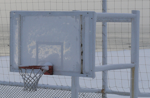 Backboard and basketball hoop