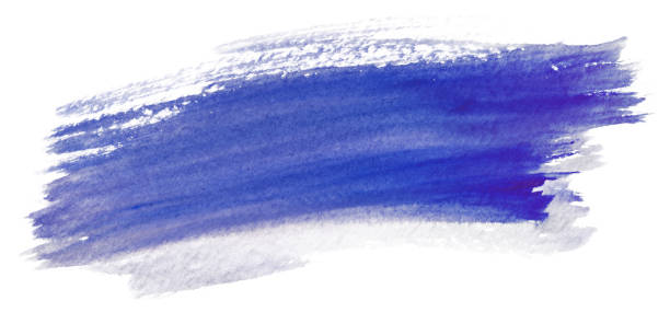 istock watercolor stain texture blue dry brush brush strokes. 1132332142