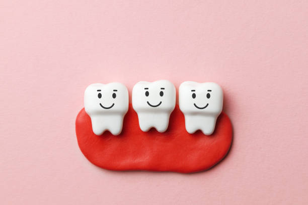 istock Healthy white teeth are smiling on pink background 1132333268