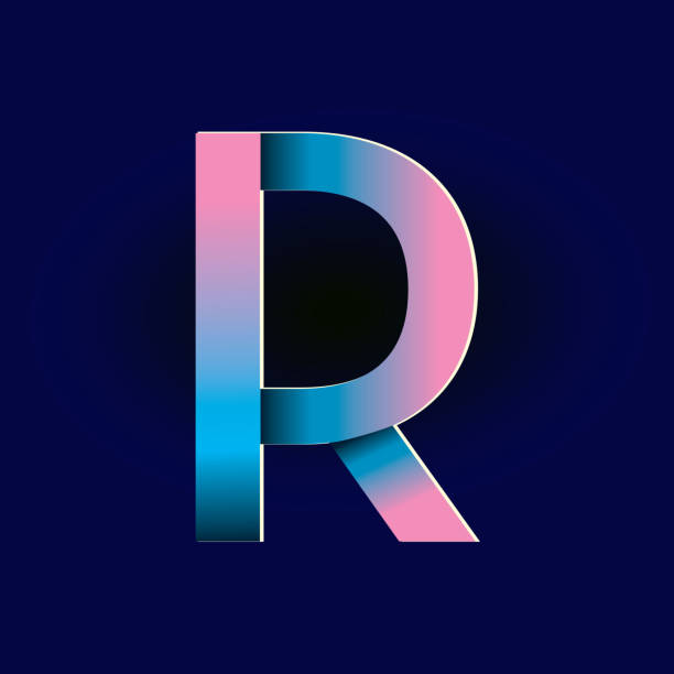 istock Pastel pink and electric blue gradients Alphabet Captial letter 1132333475